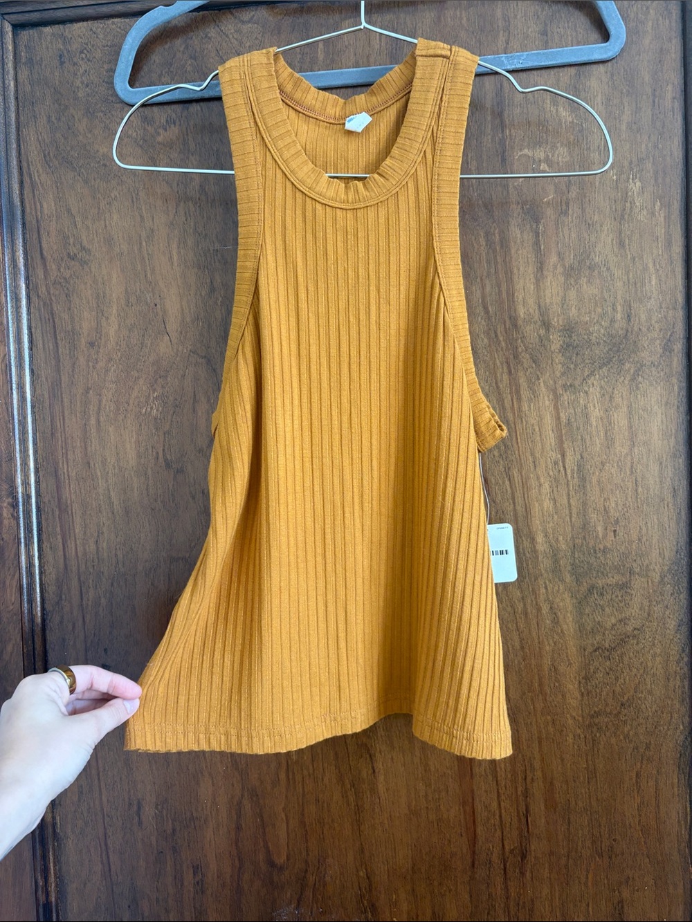 FP Movement by Free People Ribbed Tank Dress in Mustard Yellow